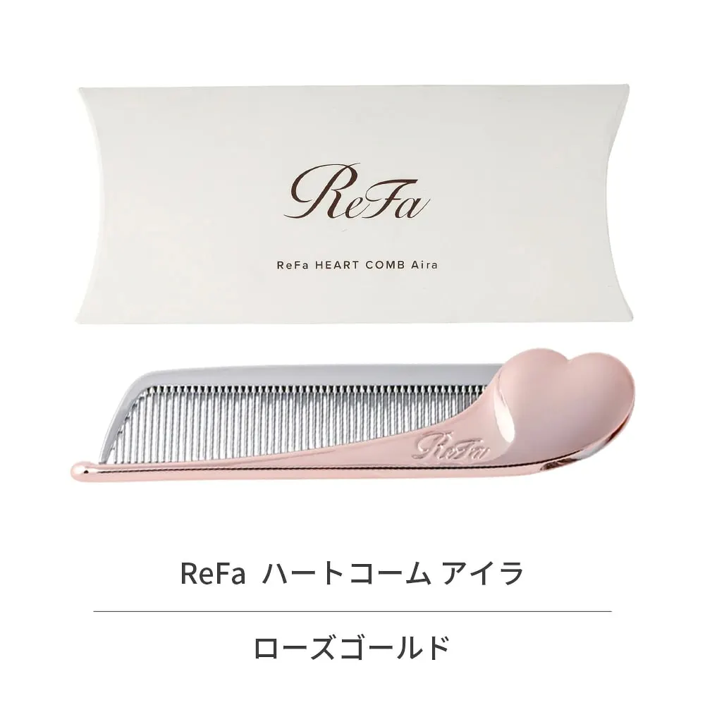 ReFa Heart Comb Aira, складная расчёска для волос, розовое золото