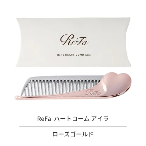 ReFa Heart Comb Aira, складная расчёска для волос, розовое золото