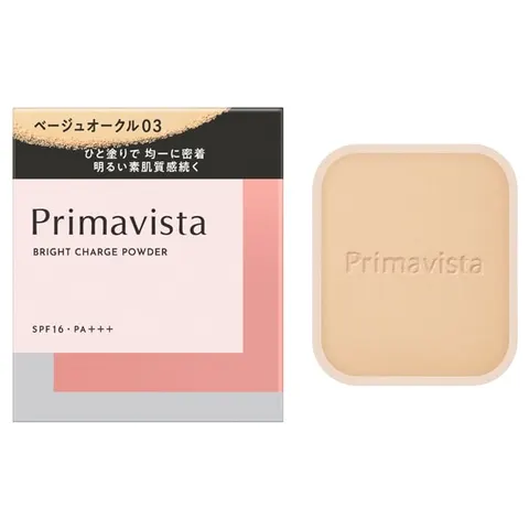 Sofina Primavista Bright Charge Powder SPF16 PA+++ (сменный блок, со спонжем в комплекте) Beige Ochre 03, 9 г