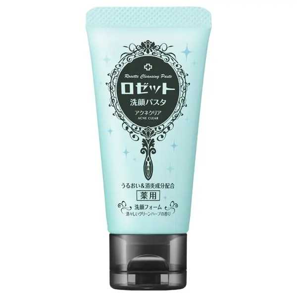 Rosette洗顔パスタ Acne Clear лечебная паста для умывания, зеленые травы, 30 г
