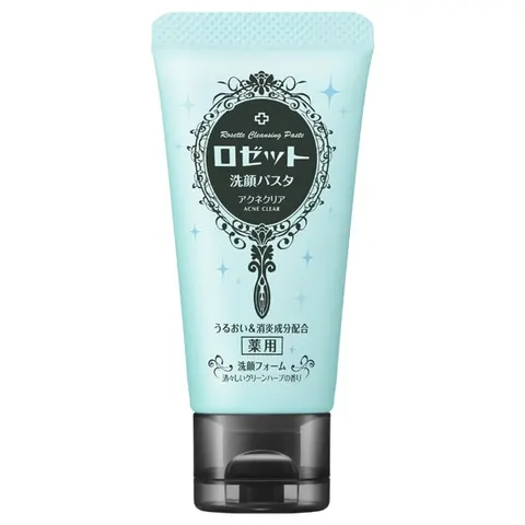 Rosette洗顔パスタ Acne Clear лечебная паста для умывания, зеленые травы, 30 г