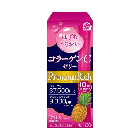 Earth Hasumu Uruoi Collagen C Premium Rich Jelly: Golden Pineapple