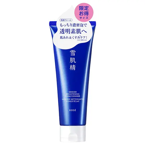 Sekkisei Brightening Cream Wash, medicated facial cleanser, natural floral scent, 200 g