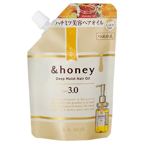 &honey Deep Moist Hair Oil 3.0, Damask Rose Honey Scent, Refill, 75 ml