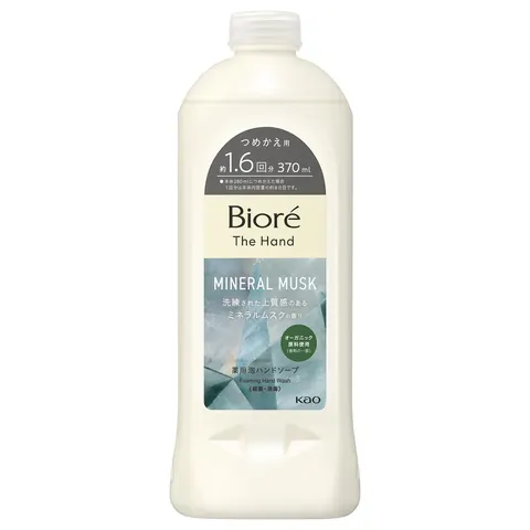 Biore The Hand пенящееся мыло для рук, сменный блок, аромат минерального муска, 370 мл