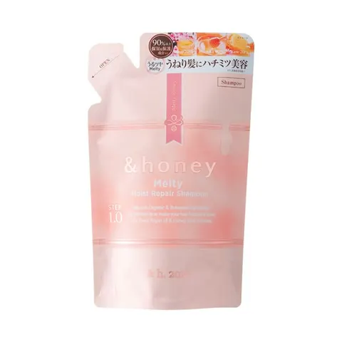 &honey Melty Moist Repair Shampoo 1.0, Pure Rose Honey scent, refill 350 mL