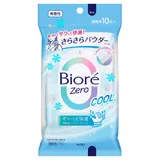Biore Zero Освежающие салфетки для тела с пудровым эффектом, без запаха, 10 шт, 1
