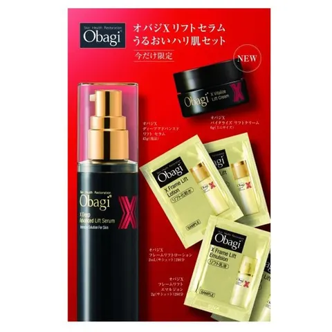 Obagi X Moisturizing Firming Skin Set (Lift Serum), 45g, 6g, 2mL×2, 2g×2