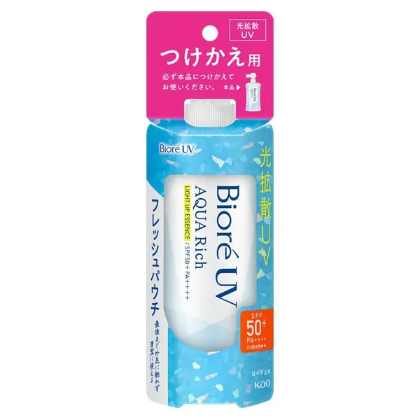 Biore UV Aqua Rich Light Up Essence Fresh, сменный блок (пауч), SPF50+ PA++++, 120 г