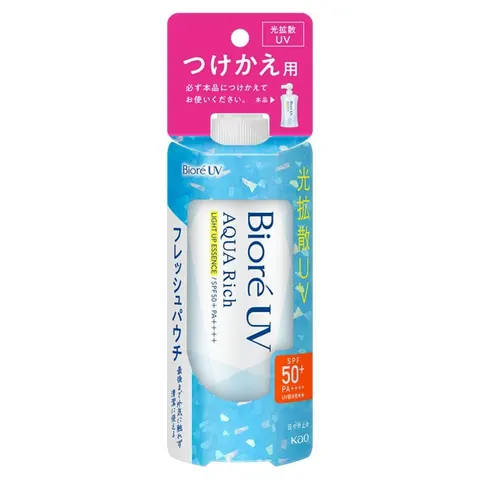Biore UV Aqua Rich Light Up Essence Fresh, refill pouch, SPF50+ PA++++, 120g