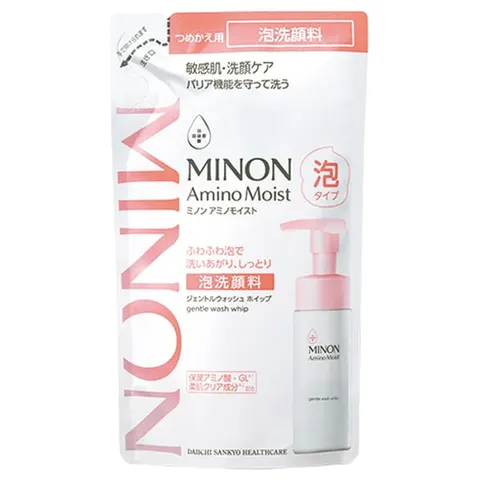 MINON Amino Moist Gentle Wash Whip, сменный блок, 130 мл, без отдушки