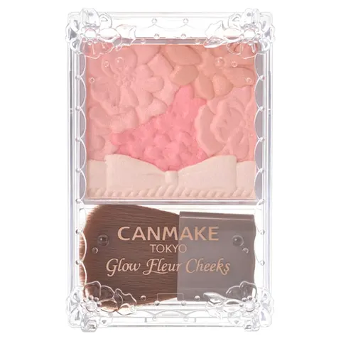 CANMAKE Glow Fleur Cheeks, 01 Peach Fleur, 6.3 g