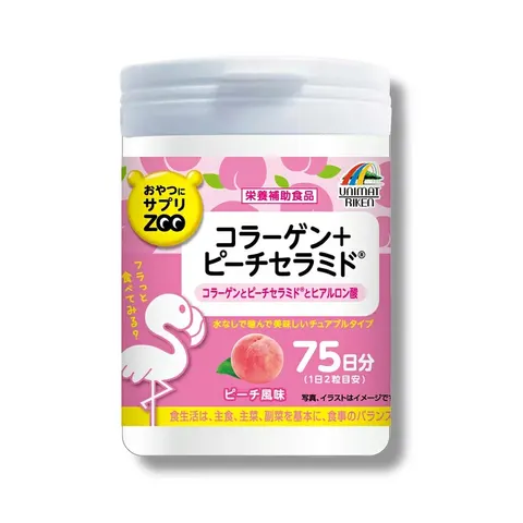 Unimat Riken Collagen and Peach Ceramide Chewable Tablets