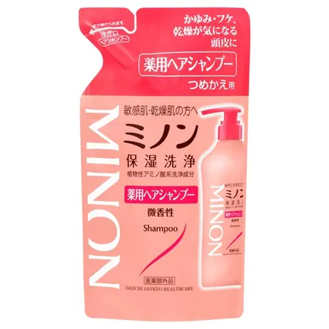 MINON Medicated Hair Shampoo, refill, 380 mL