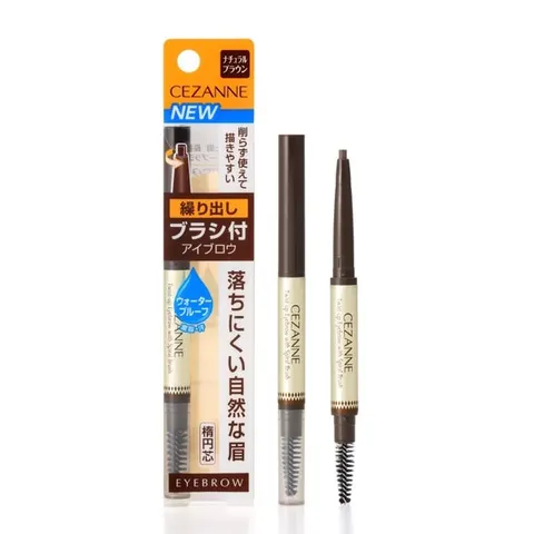CEZANNE Brush Eyebrow Retractable Pencil 03 Natural Brown, 0.23 g