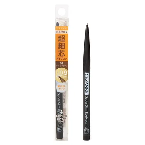 CEZANNE Super Fine Tip Eyebrow Pencil, 02 Olive Brown, 0.02 g