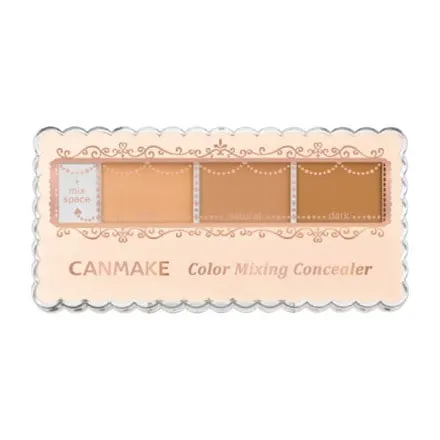 CANMAKE Color Mixing Concealer 02 Natural Beige, 3-color palette