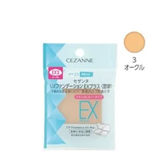CEZANNE UV Foundation EX Plus, сменный блок SPF23 PA++, EX3 Ocher