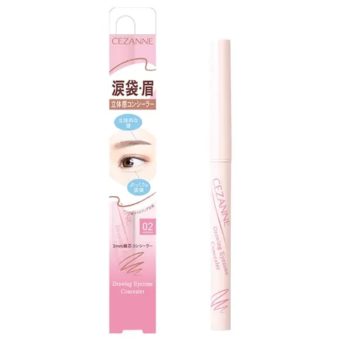 CEZANNE Draw Eye Zone Concealer, 02 Natural Pink, 0.25 g