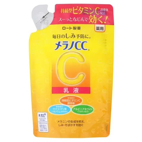 Melano CC Medicated Whitening Milky Lotion for Spots, Refill, 120 ml