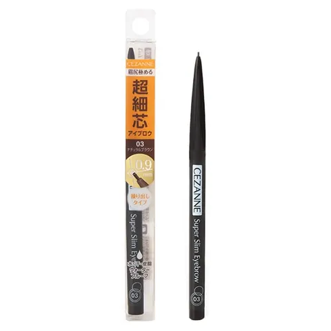 CEZANNE Super Fine Eyebrow Pencil, 03 Natural Brown, 0.02 g