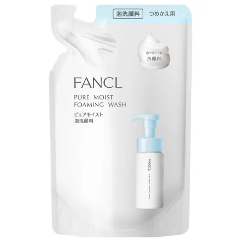FANCL Pure Moist Foaming Face Wash (Refill), 130 ml