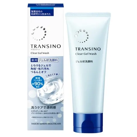 Transino Medicated Clear Gel Wash, Moist, Fragrance-Free, 110 g