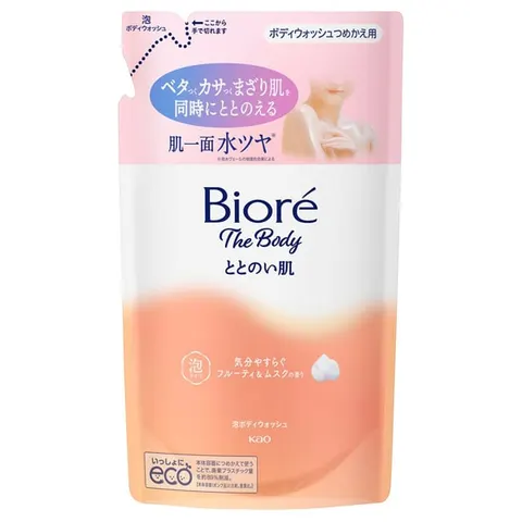 Biore The Body Пенящееся мыло для тела "Баланс кожи", сменный блок, аромат фруктов и мускуса, 440 мл