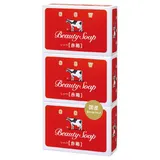 COW BRAND Красная коробка (увлажняющее), мыло, 3 шт (85 г × 3), 1