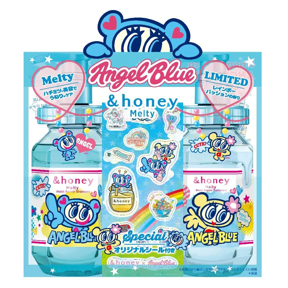 &honey Melty Moist Repair набор шампунь и кондиционер, Angel Blue (лимитированная серия), 440 мл + 445 г