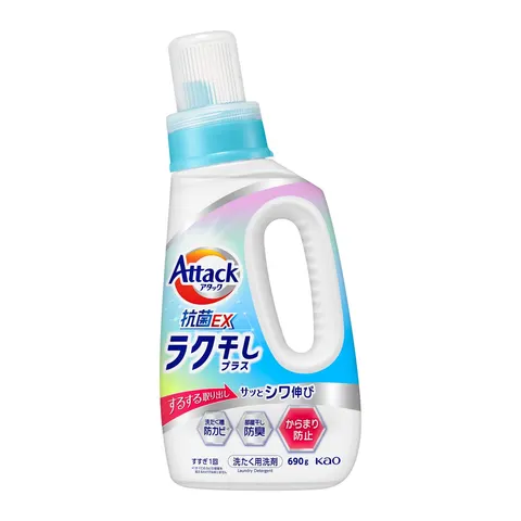 Антибактериальный гель для стирки белья, цветочный аромат, Kao Attack Antibacterial EX Easy Drying Plus, 690g