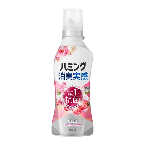 Антибактериальный кондиционер для белья, аромат розового сада, Kao Humming Deodorant Experience Rose & Floral, 510ml