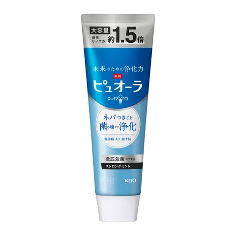 Kao Pyuora Toothpaste Strong Mint Large Capacity, 170g, 1 piece