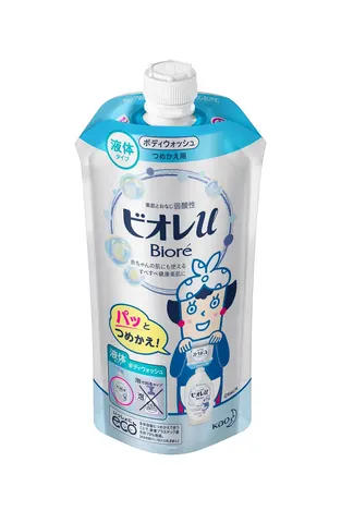Гель для душа, свежий цветочный аромат, запасной блок, Kao Biore U Kao, Refill, 340ml