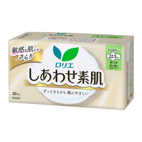 Kao Laurier Happy Bare Skin with lots of daytime wings, 20pcs