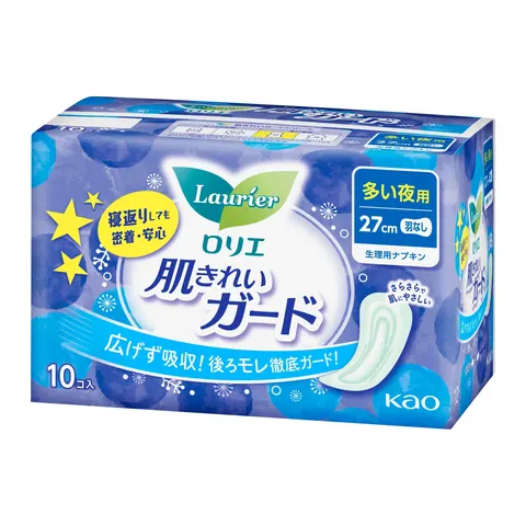 Kao Laurier Skin Cleaning Guard for Night Use, No Wings, 10рcs