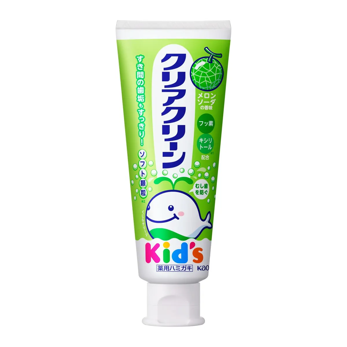 Детская зубная паста со вкусом дыни, Kao Clear Clean Kids Melon Soda, 70g