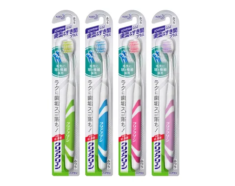 Kao Clear Clean Toothbrush Teeth Surface & Gap Compact Normal, 1 piece