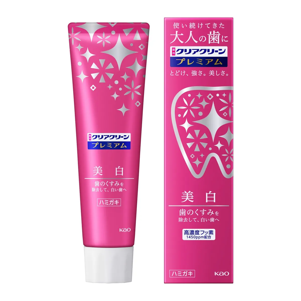 Зубная паста с отбеливающим действием, вкус мяты, Kao Clear Clean Premium Whitening, 100g