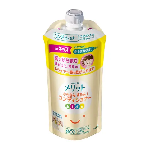 Кондиционер для детских волос, аромат персика, запасной блок, Kao Merit Sarasarasuru Kids Conditioner, Refill, 285ml
