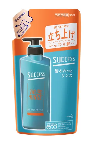 Кондиционер для придания объёма мужским волосам, запасной блок, Kao Success Hair Fluffy Rinse, Refill, 320ml
