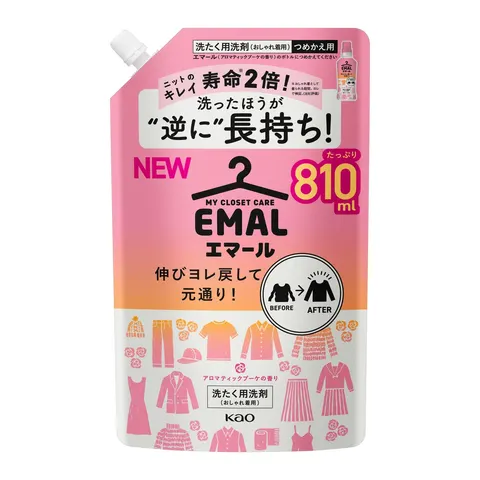 Kao Emal Aromatic Bouquet Scent Refill, 810ml