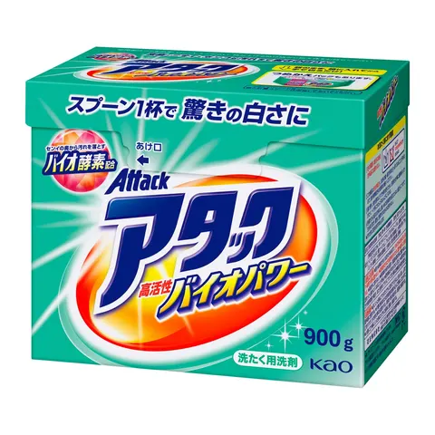 Концентрированный стиральный порошок с цветочным ароматом, Kao Attack Highly Active Bio Power Large, 900g