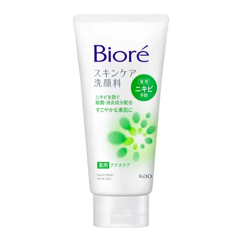 Kao Biore Skin Care Facial Cleanser Medicated Acne Care, 130g