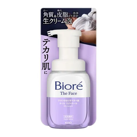 Мусс для умывания жирной кожи, аромат апельсина, дозатор, Kao Biore The Face Foaming Facial Cleanser Oil Control, 200ml