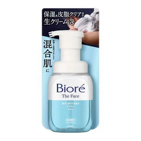 Мусс для умывания, увлажняющий, цветочный аромат, дозатор, Kao Biore The Face Foaming Face Wash Moist, 200ml
