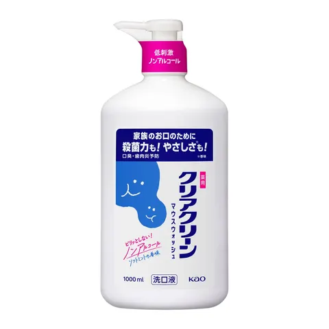 Kao Clear Clean Dental Rinse Soft Mint Pump, 1L