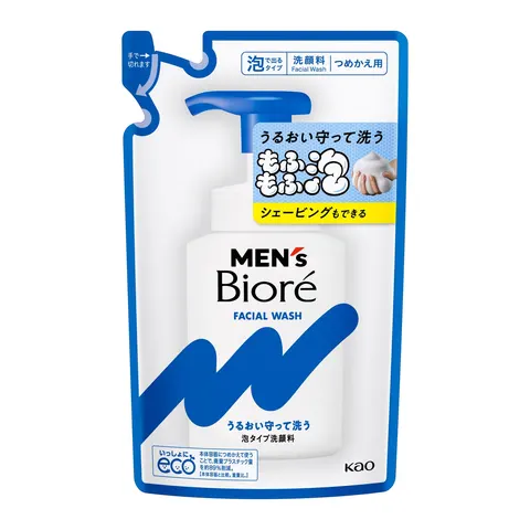 Пенка для умывания и бритья, аромат цитруса, запасной блок, Kao Men's Biore Foaming Face Wash Refill, 130ml