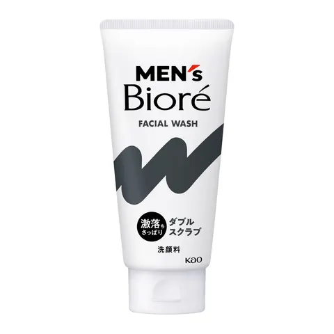 Пенка-скраб для умывания, для мужчин, с ментолом, Kao Men's Biore Double Scrub Face Wash, 130g