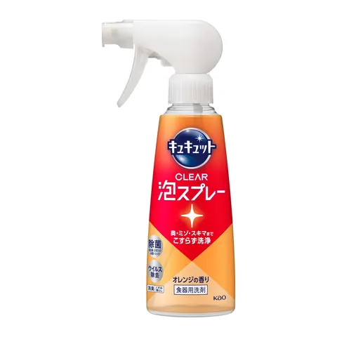 Спрей-пенка для мытья посуды, аромат апельсина, Kao Cucute CLEAR Foam Spray Orange Scent, 280ml
